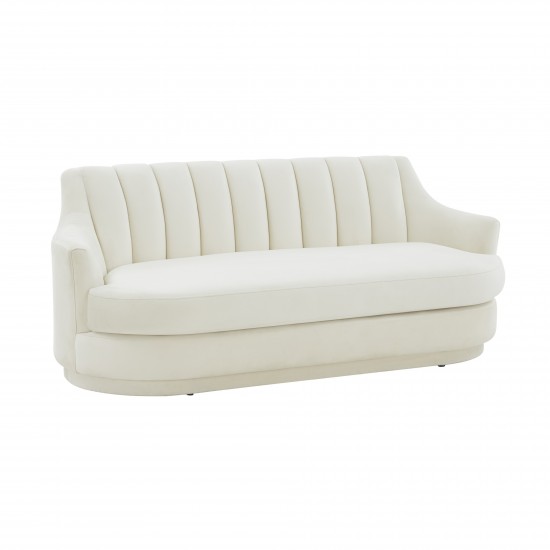 TOV Furniture Peyton Cream Velvet Loveseat