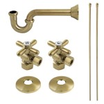 Kingston Brass Trimscape Plumbing Supply Kit Combo, Brushed Brass