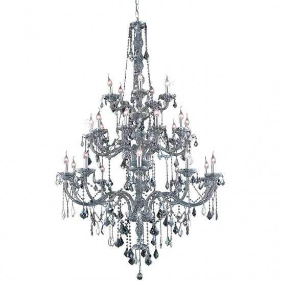 Elegant Lighting Verona 25 Light Silver Shade Chandelier Silver Shade (Grey) Swarovski Elements Crystal