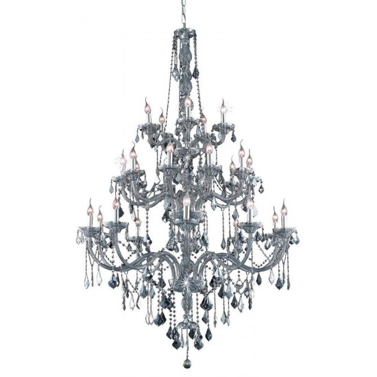 Elegant Lighting Verona 25 Light Silver Shade Chandelier Silver Shade (Grey) Swarovski Elements Crystal