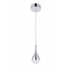 Elegant Lighting Amherst Collection Led 1-Light Pendant 5 In X 9In Chrome Finish