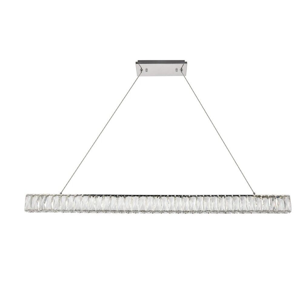 Elegant Lighting Monroe Integrated Led Chip Light Chrome Chandelier Clear Royal Cut Crystal