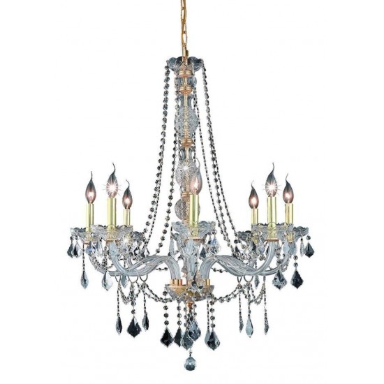 Elegant Lighting Verona 8 Light Gold Chandelier Clear Spectra Swarovski Crystal