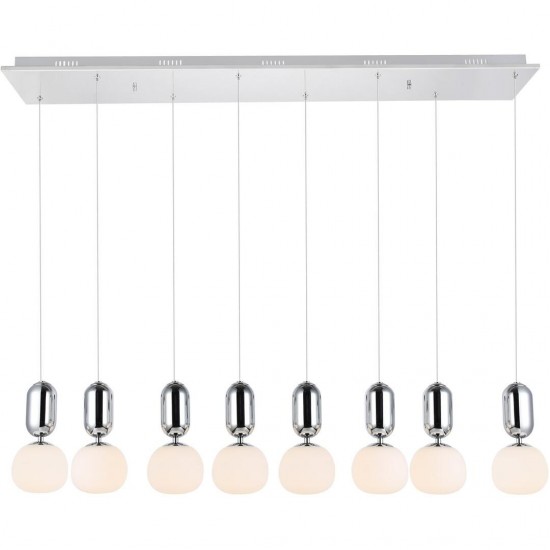 Elegant Lighting Lea 8 Light In Chrome Pendant