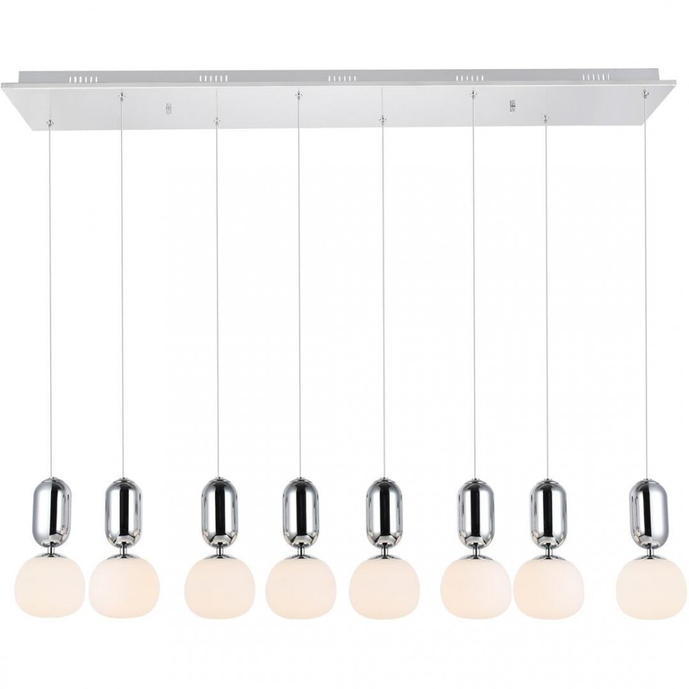 Elegant Lighting Lea 8 Light In Chrome Pendant