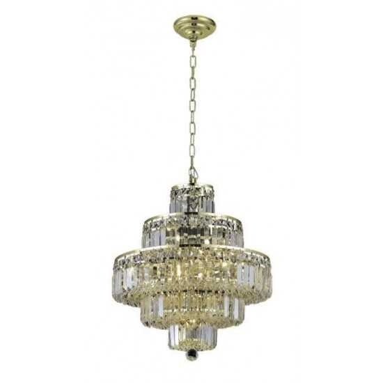 Elegant Lighting Maxime 13 Light Gold Chandelier Clear Spectra Swarovski Crystal