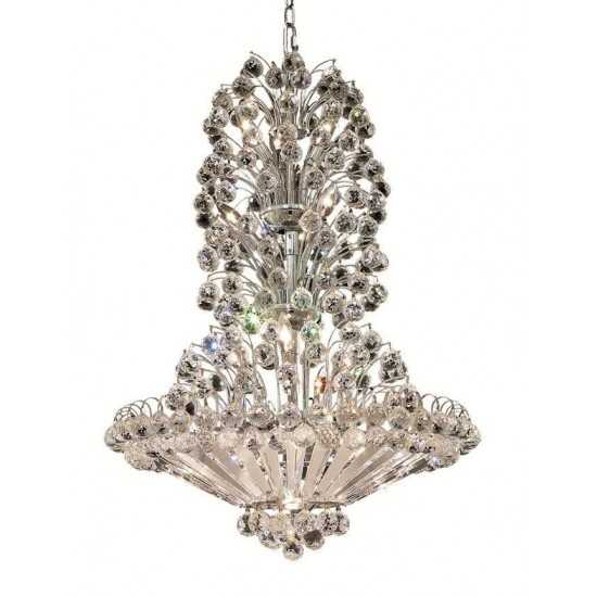 Elegant Lighting Sirius 22 Light Chrome Chandelier Clear Royal Cut Crystal