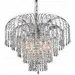 Elegant Lighting Falls 6 Light Chrome Chandelier Clear Spectra Swarovski Crystal