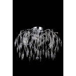 Elegant Lighting Amour 16 Light Chrome Flush Mount Clear Swarovski Elements Crystal