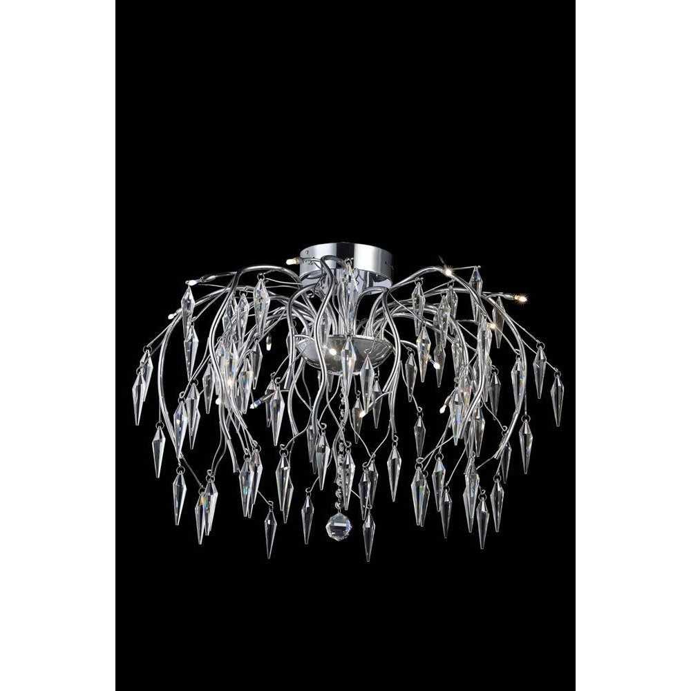 Elegant Lighting Amour 16 Light Chrome Flush Mount Clear Swarovski Elements Crystal Elegant Lighting Amour 16 Light Chrome Flush Mount Clear Swarovski Elements Crystal