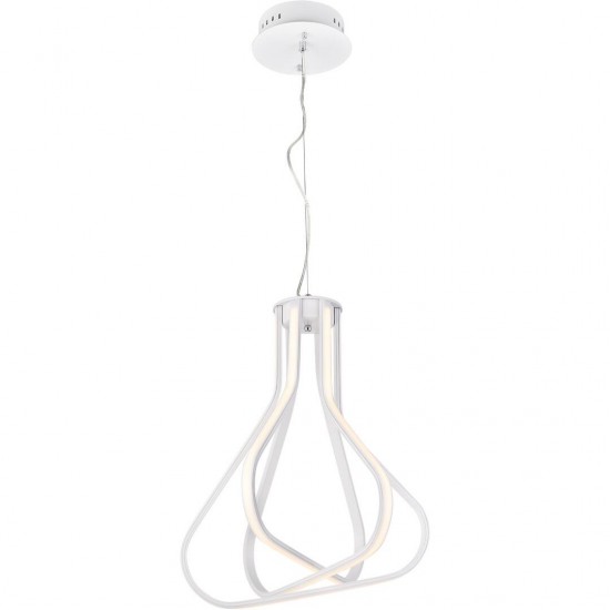 Elegant Lighting Dahlia 3 Light In White Pendant