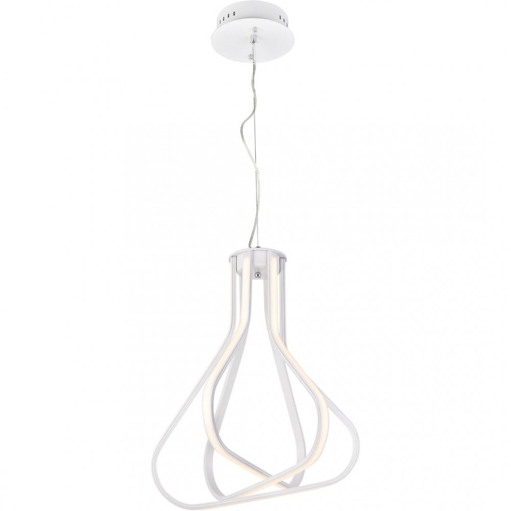 Elegant Lighting Dahlia 3 Light In White Pendant