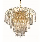 Elegant Lighting Falls 6 Light Gold Chandelier Clear Spectra Swarovski Crystal