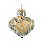 Elegant Lighting Spiral 8 Light Gold Pendant Clear Royal Cut Crystal