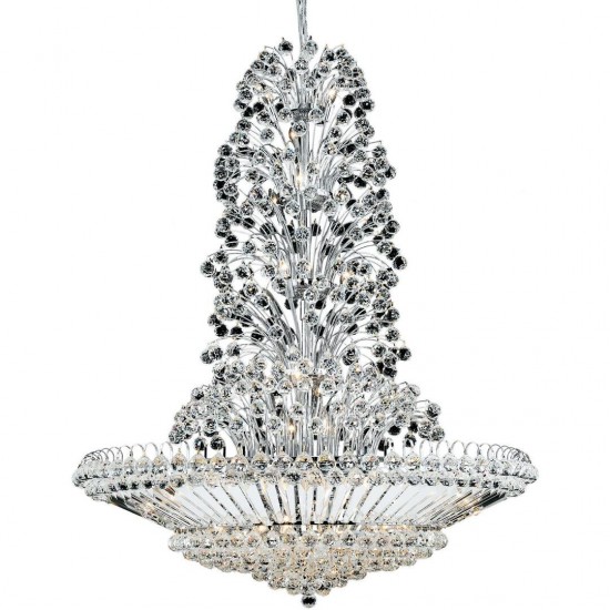 Elegant Lighting Sirius 43 Light Chrome Chandelier Clear Royal Cut Crystal