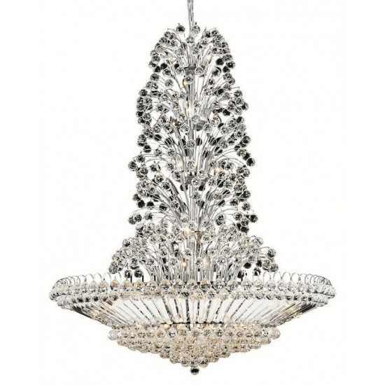 Elegant Lighting Sirius 43 Light Chrome Chandelier Clear Royal Cut Crystal