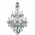 Elegant Lighting Verona 15 Light Chrome Chandelier Golden Teak (Smoky) Royal Cut Crystal