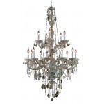 Elegant Lighting Verona 15 Light Golden Teak Chandelier Golden Teak (Smoky) Royal Cut Crystal