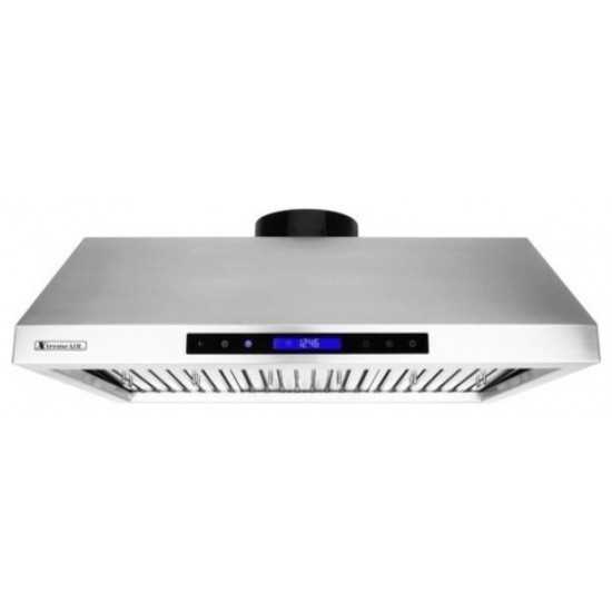 30", LED Lights, Baffle Filter W/ Grease Drain Tunnel, 1.0mm Non-Magnetic Stainless Steel,  Under Cabinet Mount Range Hood