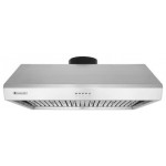 UL13-U36, 36" width, Baffle filters, 3-Speed Mechanical Buttons, Full Seamless, 1.0 mm Non-magnetic S.S, Under cabinet hood