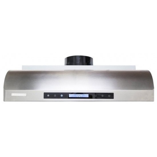 36", LED Lights, Baffle Filters, 1.0mm Non-Magnetic Stainless Steel, Low Profile Under Cabinet Mount Range Hood