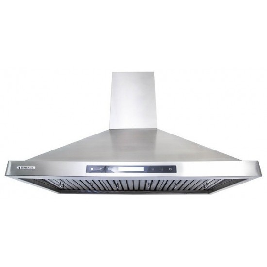 30", LED lights, Baffle Filters W/ Grease Drain Tunnel, 1.0mm Non-Magnetic Stainless Steel Seamless Body, Wall Mount Range Ho