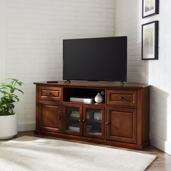 60" Corner Tv Stand Mahogany