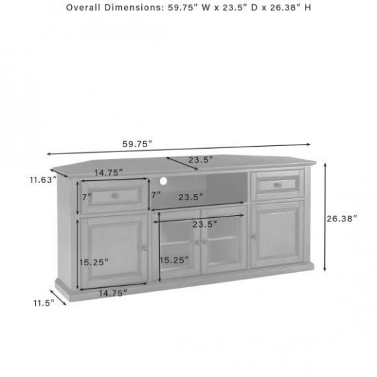 60" Corner Tv Stand Mahogany