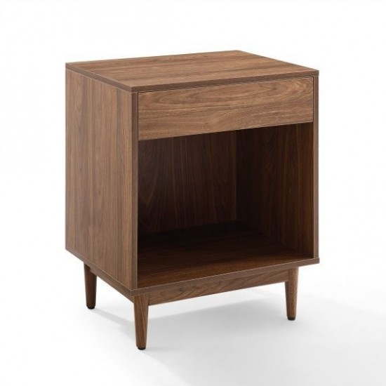 Liam Record Storage End Table Walnut