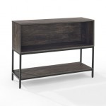 Jacobsen Record Storage Console Brown Ash/Matte Black