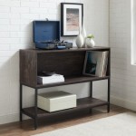 Jacobsen Record Storage Console Brown Ash/Matte Black