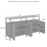 Jacobsen 54" Media Stand Brown Ash/Matte Black