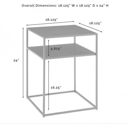 Braxton End Table Matte Black