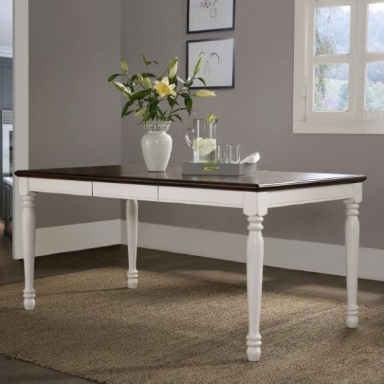 Shelby Dining Table Distressed White