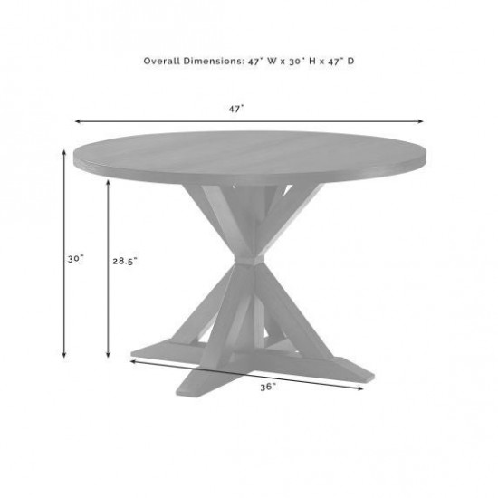 Hayden Round Dining Table Slate