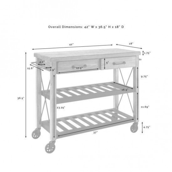 Roots Kitchen Cart Natural