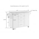 Elliott Kitchen Cart White/Natural