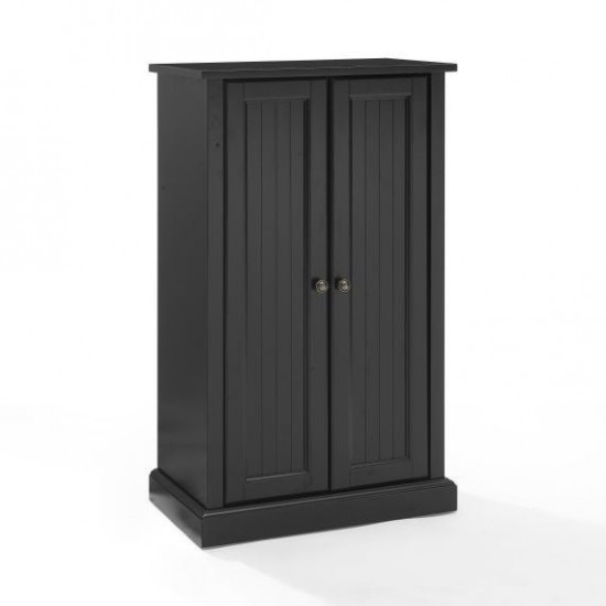 Seaside Accent Cabinet Distressed Black