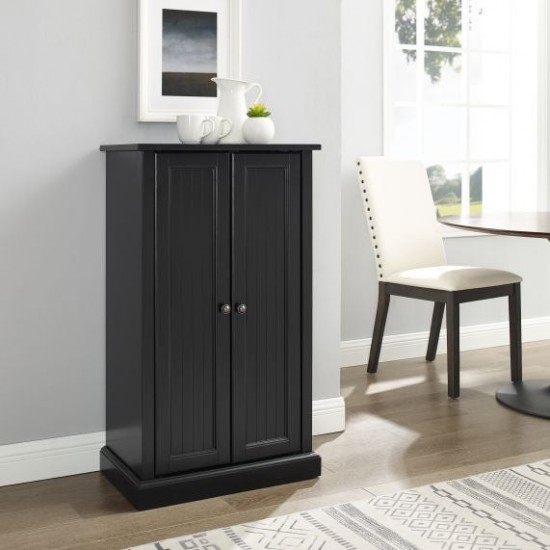 Seaside Accent Cabinet Distressed Black