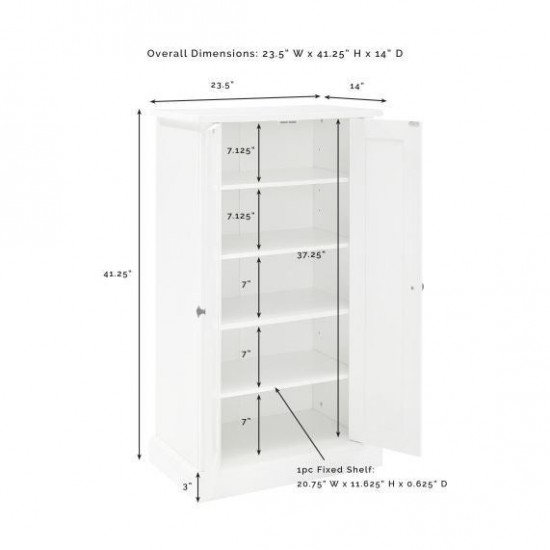 Seaside Accent Cabinet White