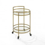 Bailey Round Bar Cart Gold