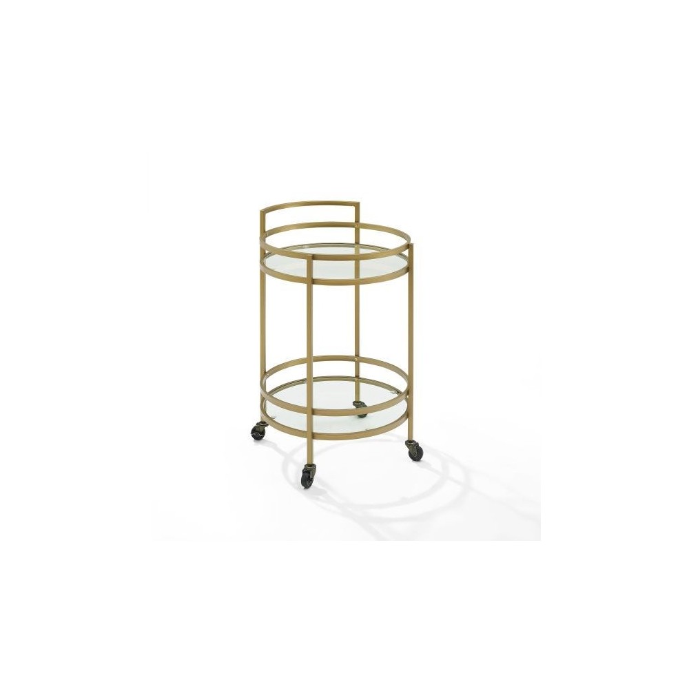 Bailey Round Bar Cart Gold