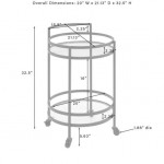 Bailey Round Bar Cart Gold