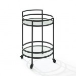 Bailey Round Bar Cart Matte Black