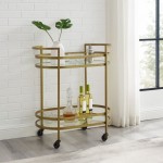 Bailey Bar Cart Gold