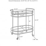 Bailey Bar Cart Gold