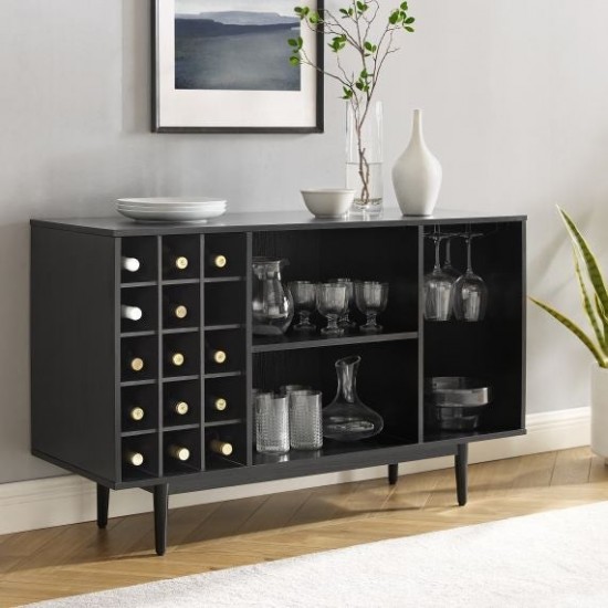 Liam Wine Storage Sideboard Black