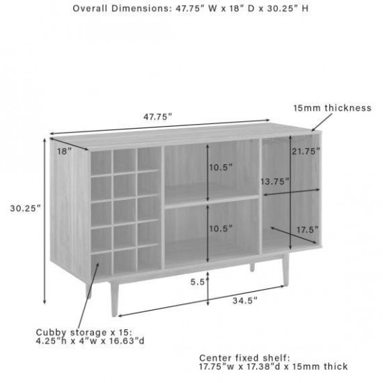 Liam Wine Storage Sideboard Black