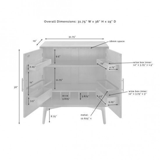 Landon Bar Cabinet Acorn