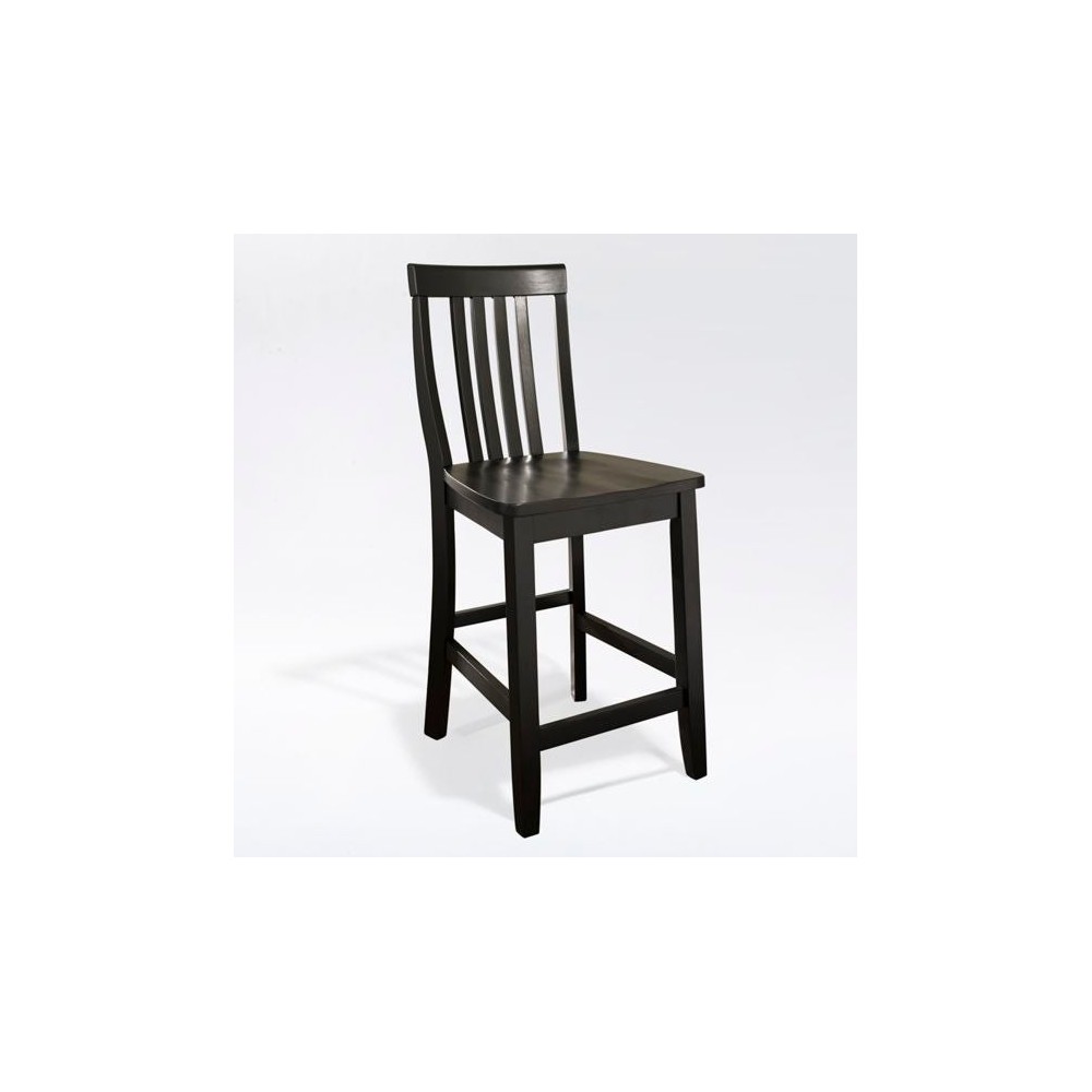 School House 2Pc Counter Stool Set Black - 2 Stools